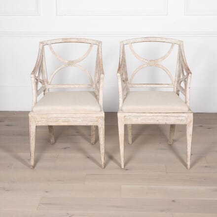 Pair of 19th Century Gustavian Bellman Chairs CH6031401