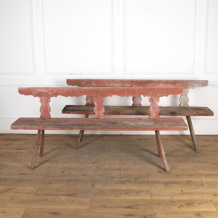 Pair of 19th Century Hungarian Painted Benches SB3724912
