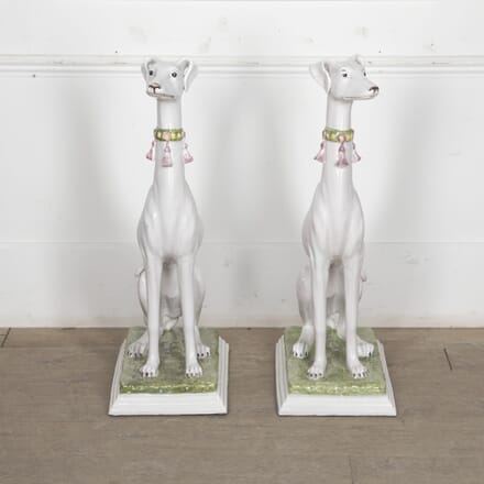 Pair of 19th Century Italian Greyhound Statues GA2824508