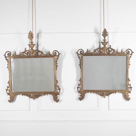 Pair of 19th Century Italian Giltwood Neo-Classical Mirrors MI2329624