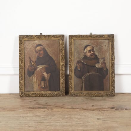 Pair of 19th Century Italian Paintings of a Monk WD1531232