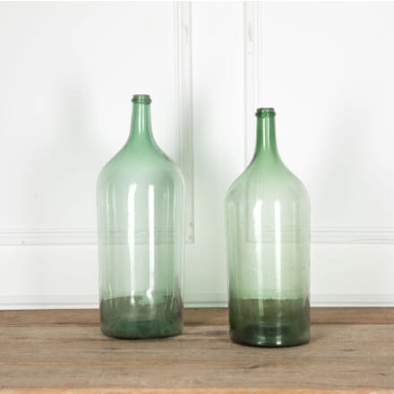 Pair of 19th Century Large Italian Glass Proving Bottles DA7432209