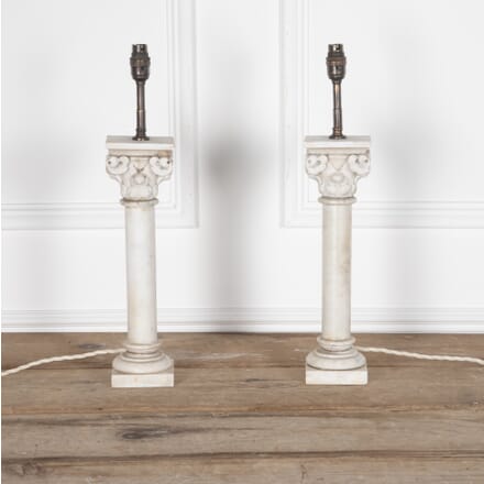 Pair of 19th Century Marble Table Lamps LT8128956