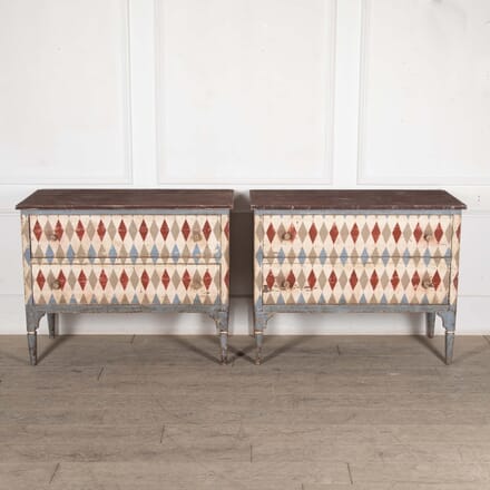 Pair of 19th Century Style Harlequin Commodes CC5227639