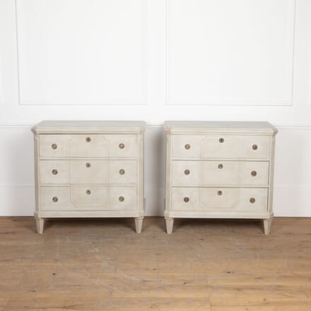 Pair of 19th Century Swedish Painted Commodes CC4327270