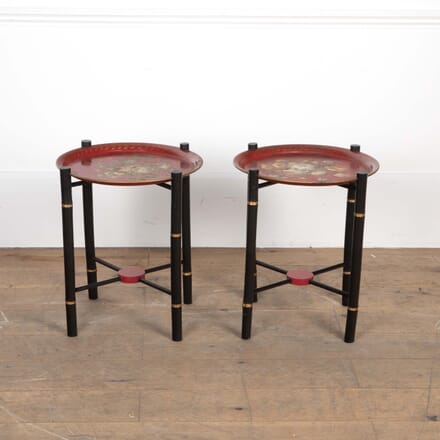 Pair of 19th Century Toleware Tray Tables TC8027006