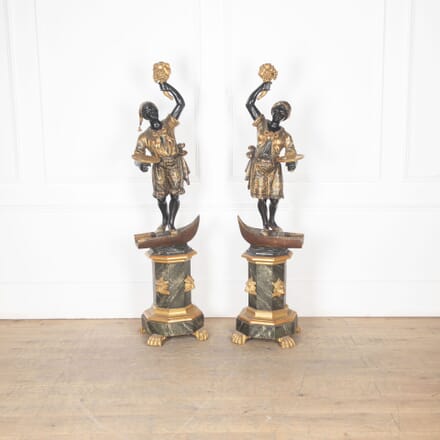 Pair of 19th Century Venetian Polychrome Figures DA8033168