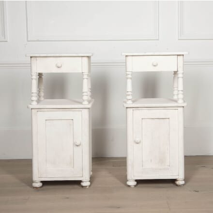 Pair of 19th Century White Painted Bedside Tables BD8432839