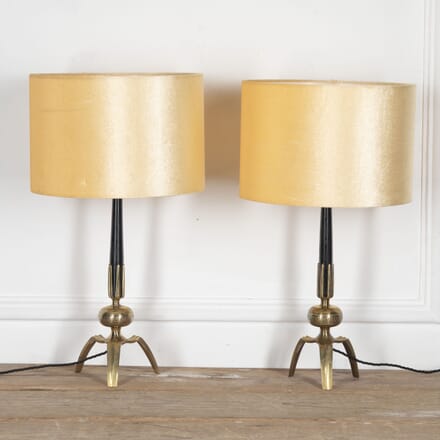 Pair of 20th Century Brass and Lacquered Metal Lamps LL3026279