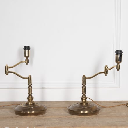 Pair of 20th Century Brass Articulated Table Lamps LL1528762