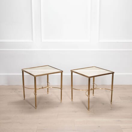 Pair of 20th Century Brass End Tables CO3533527