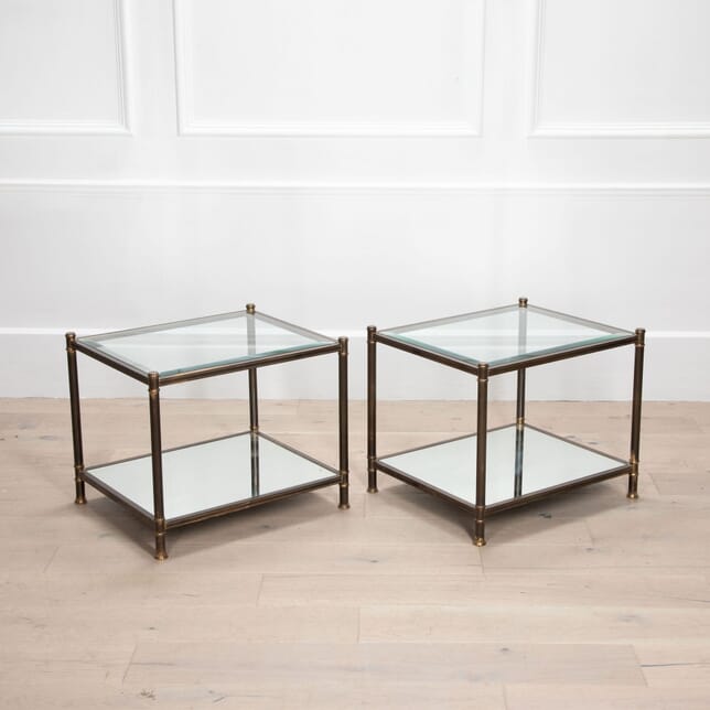 Pair of 20th Century Brass End Tables CO3533529