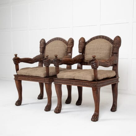 Pair of 20th Century Carved Armchairs CH0623501