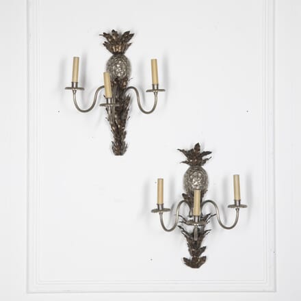 Pair of 20th Century Cast Pineapple Wall Lights LW6022541