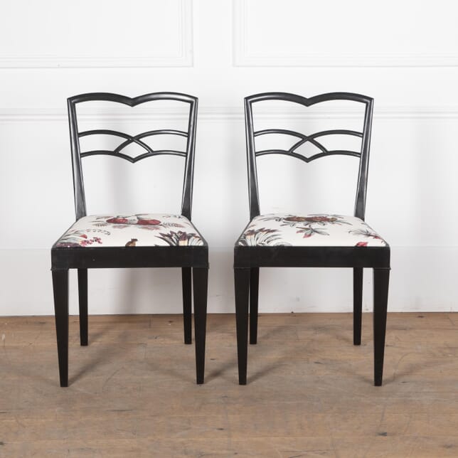 Pair of 20th Century Ebonised Side Chairs CH9028873