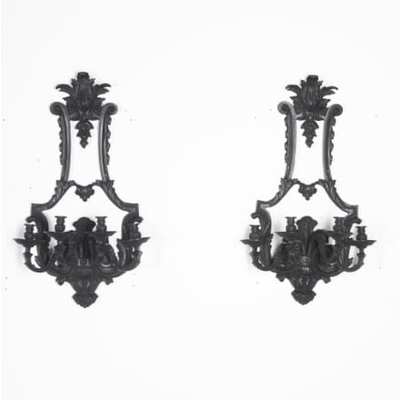 Pair of 20th Century French Bronze Wall Appliques LW6330115