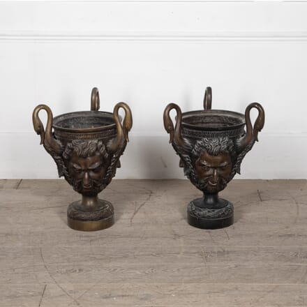 Pair of 20th Century French Bronze Urns DA4128384