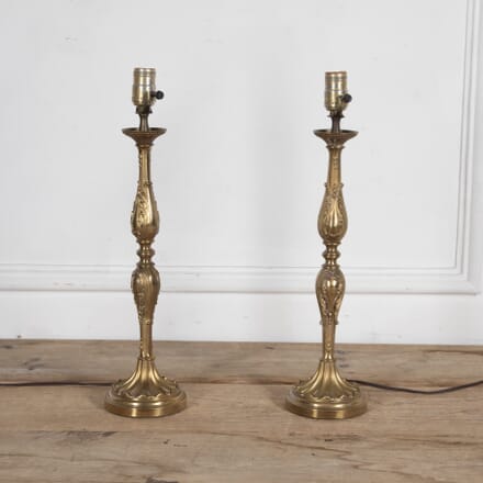 Pair of 20th Century French Gilt Bronze Table Lamps LT8827384