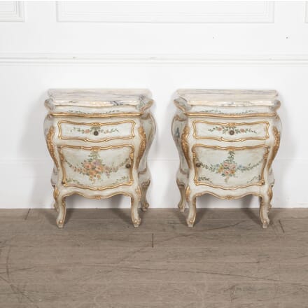 Pair of 20th Century Hand Painted Venetian Bedside Cabinets BD2329783