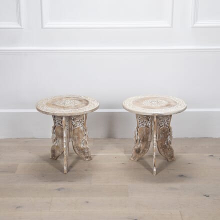 Pair of 20th Century Indian Bleached Side Tables CO4533612