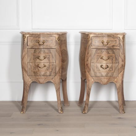 Pair of 20th Century Italian Bleached Marquetry Commodes CC4531893