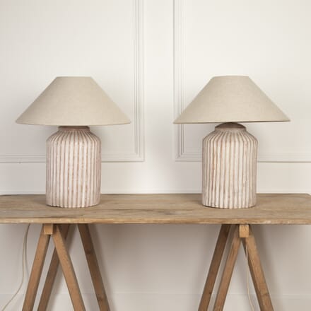Pair of 20th Century Italian Terracotta Lamps LL8321152