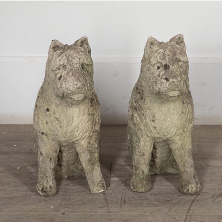 Pair of 20th Century Reconstituted Stone Dogs DA5027207