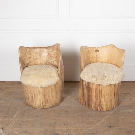 Pair of 20th Century Rootwood Cockpit Chairs CH8129303