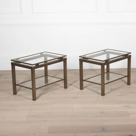 Pair of 20th Century Satin Brass Tables CO3032882