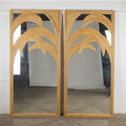 Pair of 20th Century Style Bamboo Mirrors MI4624348
