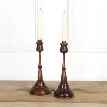 Pair of Art Nouveau Wooden Candlesticks DA3718097