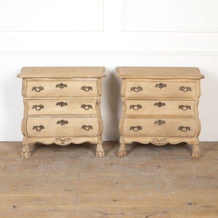 Pair of Bleached Oak Dutch Bedside Cabinets CC3421220
