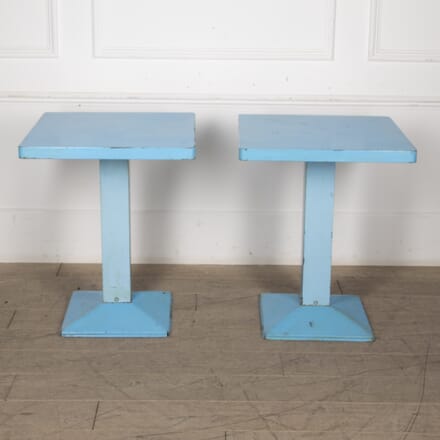 Pair Of 20th Century Blue Tolix Kub Tables CO1523638