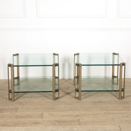 Pair of Bronze and Glass Side Tables CO4518741