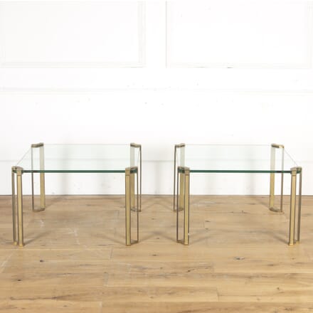 Pair of Brass and Glass Side Tables TA7914958