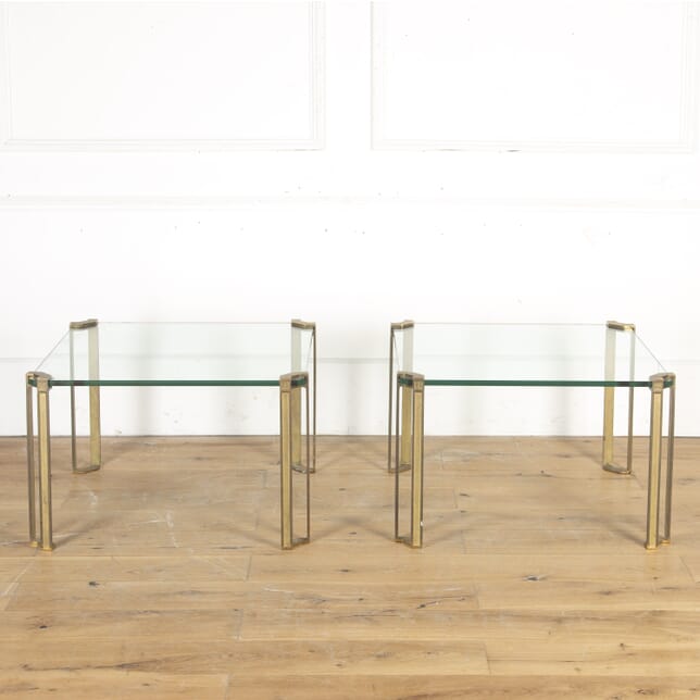 Pair of Brass and Glass Side Tables TA7914958