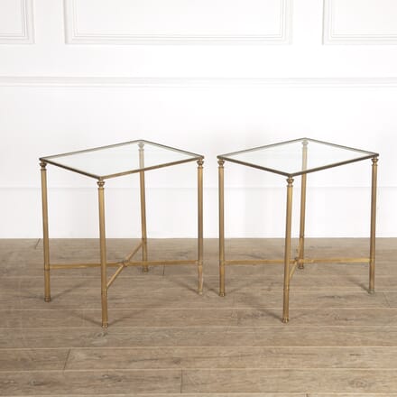 Pair of French Brass Side Tables CO3014419