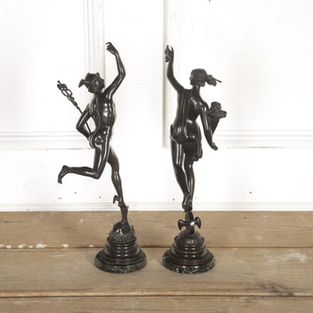 Pair of Bronze Sculptures of Fortuna and Mercury DA8715697