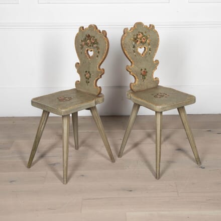 Pair Of Charming Folk Art Side Chairs CH1532409
