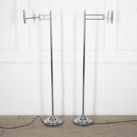 Pair of 20th Century Chrome Reading Lamps LL4524968