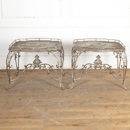 Pair of 20th Century American Conservatory Tables TS4725363