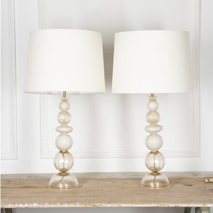 Pair of Contemporary Murano Lamps LT4627432