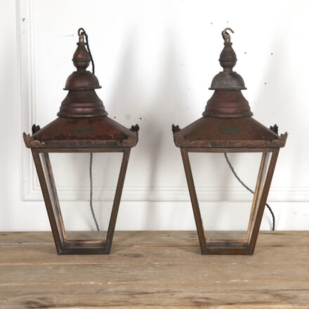 Pair of 20th Century Copper Lanterns LL3518272