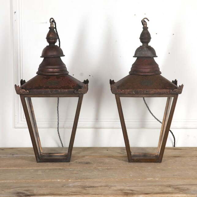Pair of 20th Century Copper Lanterns LL3518272