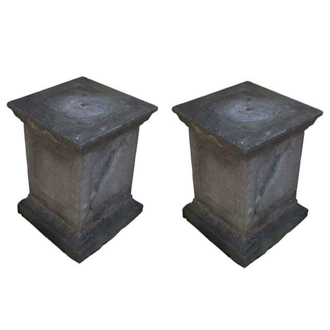 Pair of Dry Cast Composite Stone Plinths