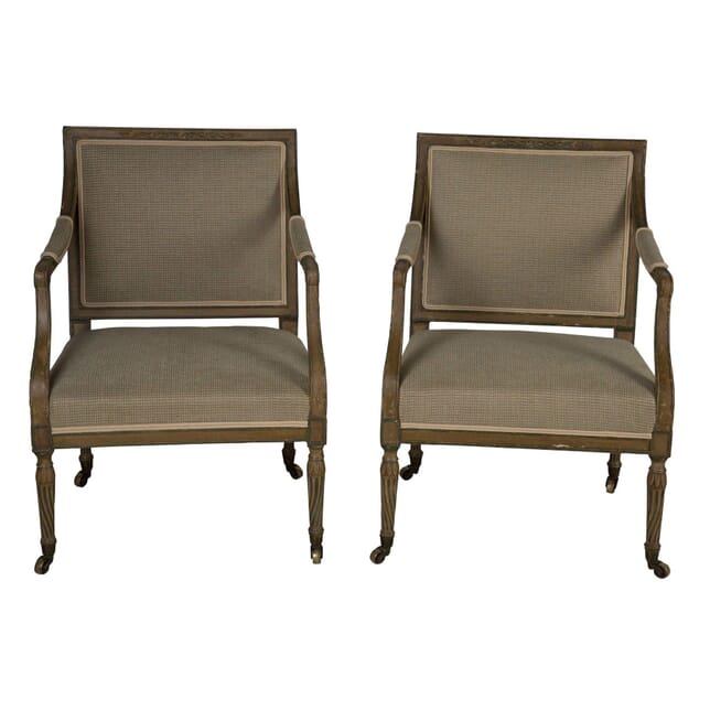 Pair of Early 19th Century English Fauteuils