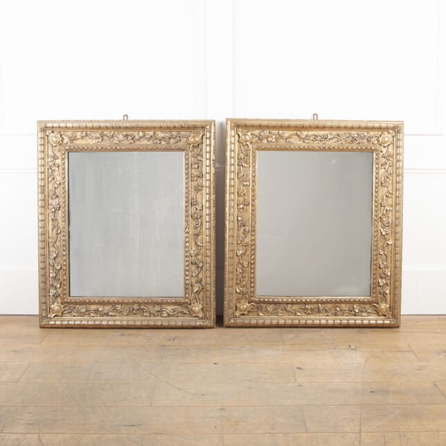 Pair of Early 19th Century Florentine Silver Giltwood Mirrors MI3426500