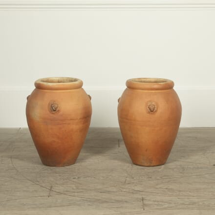 Pair of Early 19th Century French Terracotta Biot Pots DA1528763