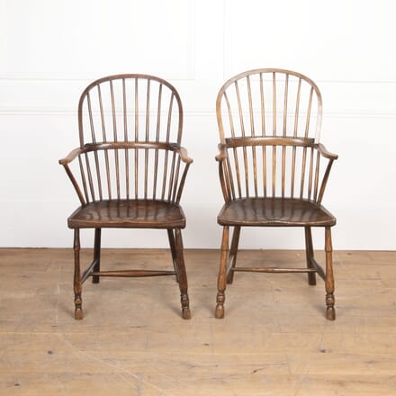 Pair of Early 19th Century West Country Windsor Armchairs CH3426874