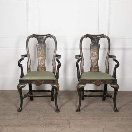 Pair of Early 20th Century English Chinoiserie Chairs CH7829827